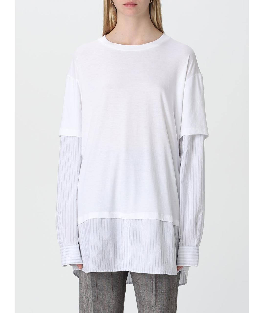 MAISON MARGIELA Белая хлопковая футболка, фото 2
