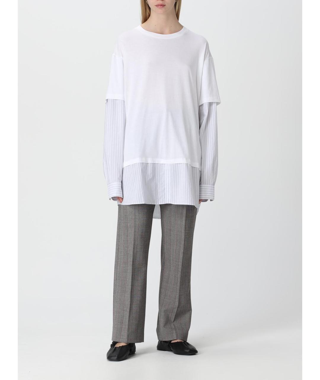 MAISON MARGIELA Белая хлопковая футболка, фото 3