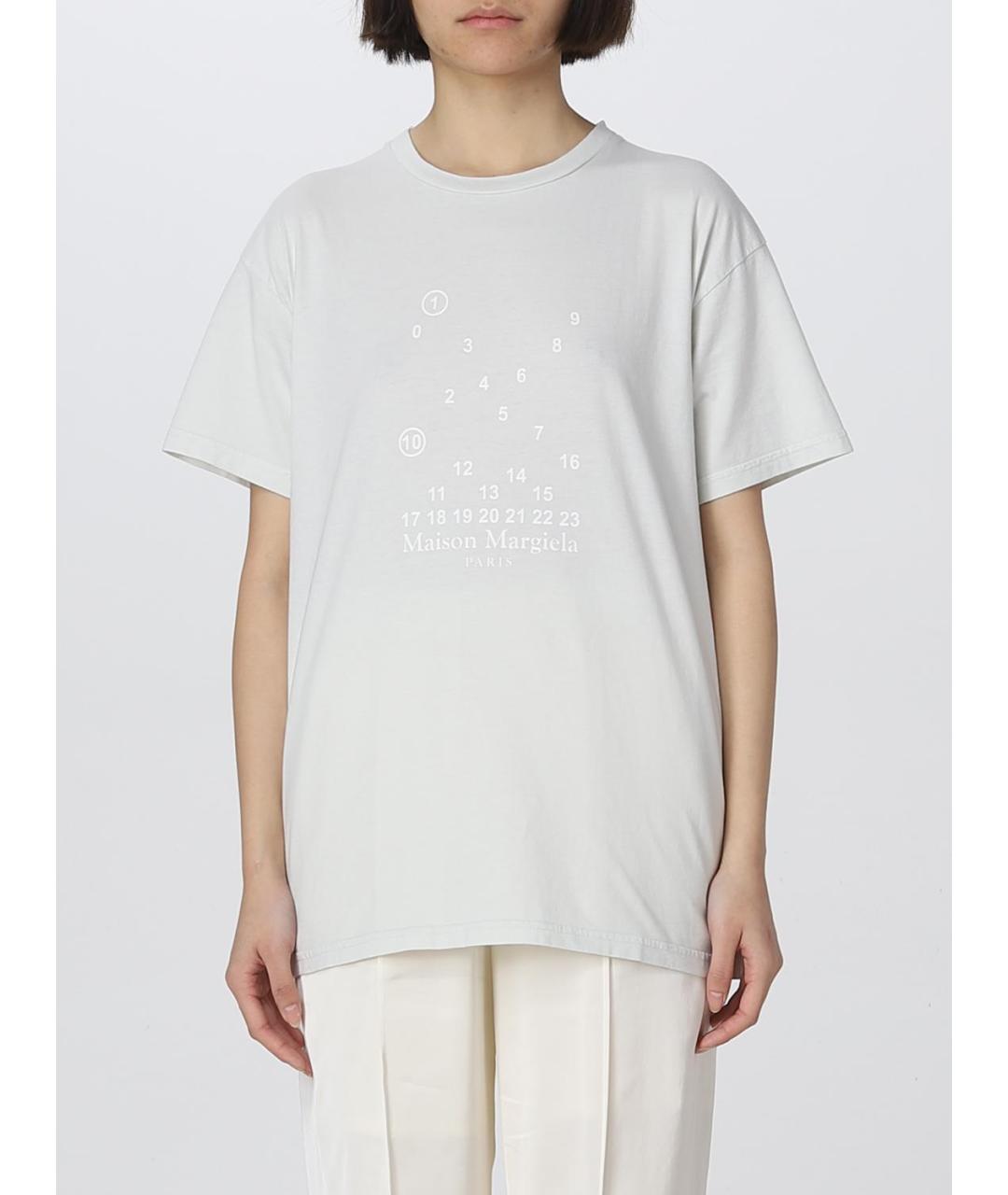 MAISON MARGIELA Белая хлопковая футболка, фото 2