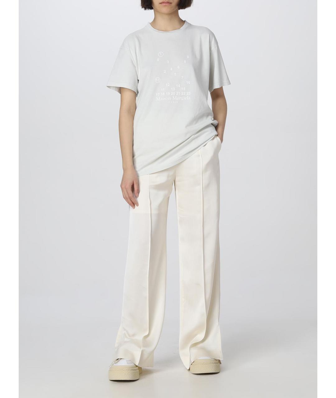 MAISON MARGIELA Белая хлопковая футболка, фото 3