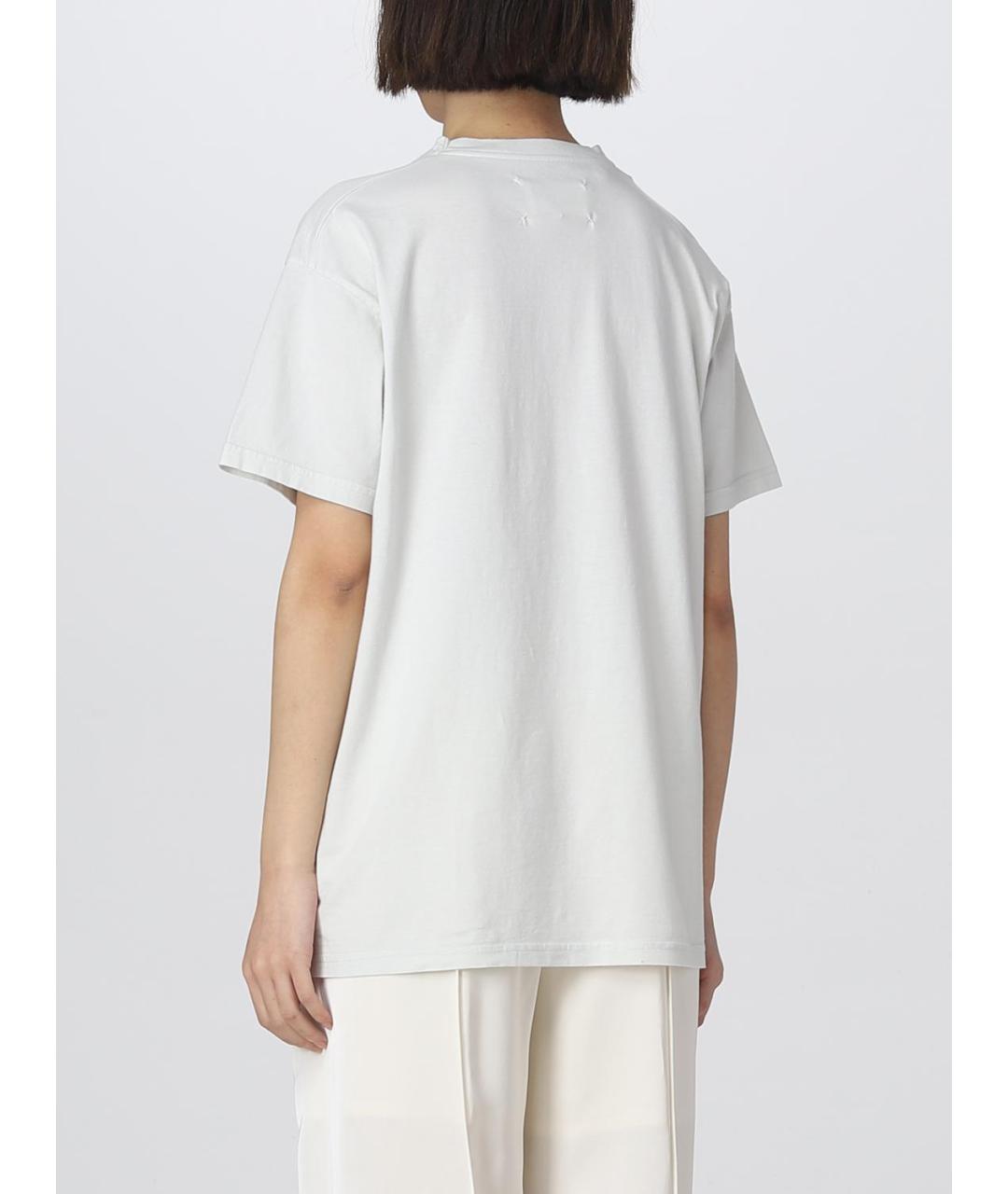 MAISON MARGIELA Белая хлопковая футболка, фото 4
