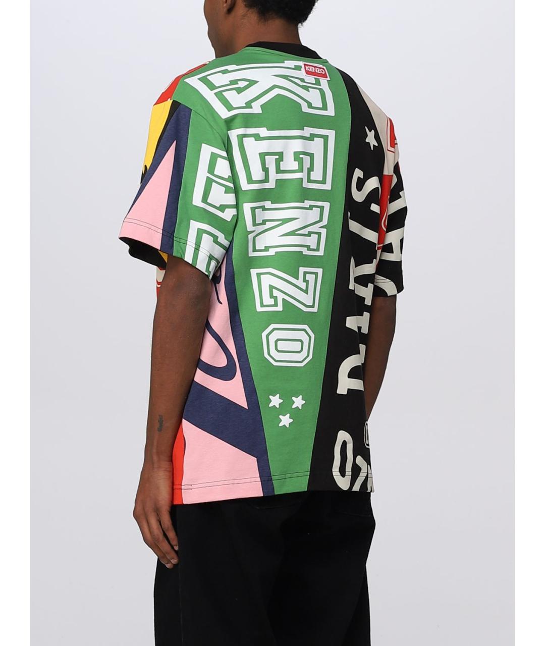 KENZO Мульти хлопковая футболка, фото 4