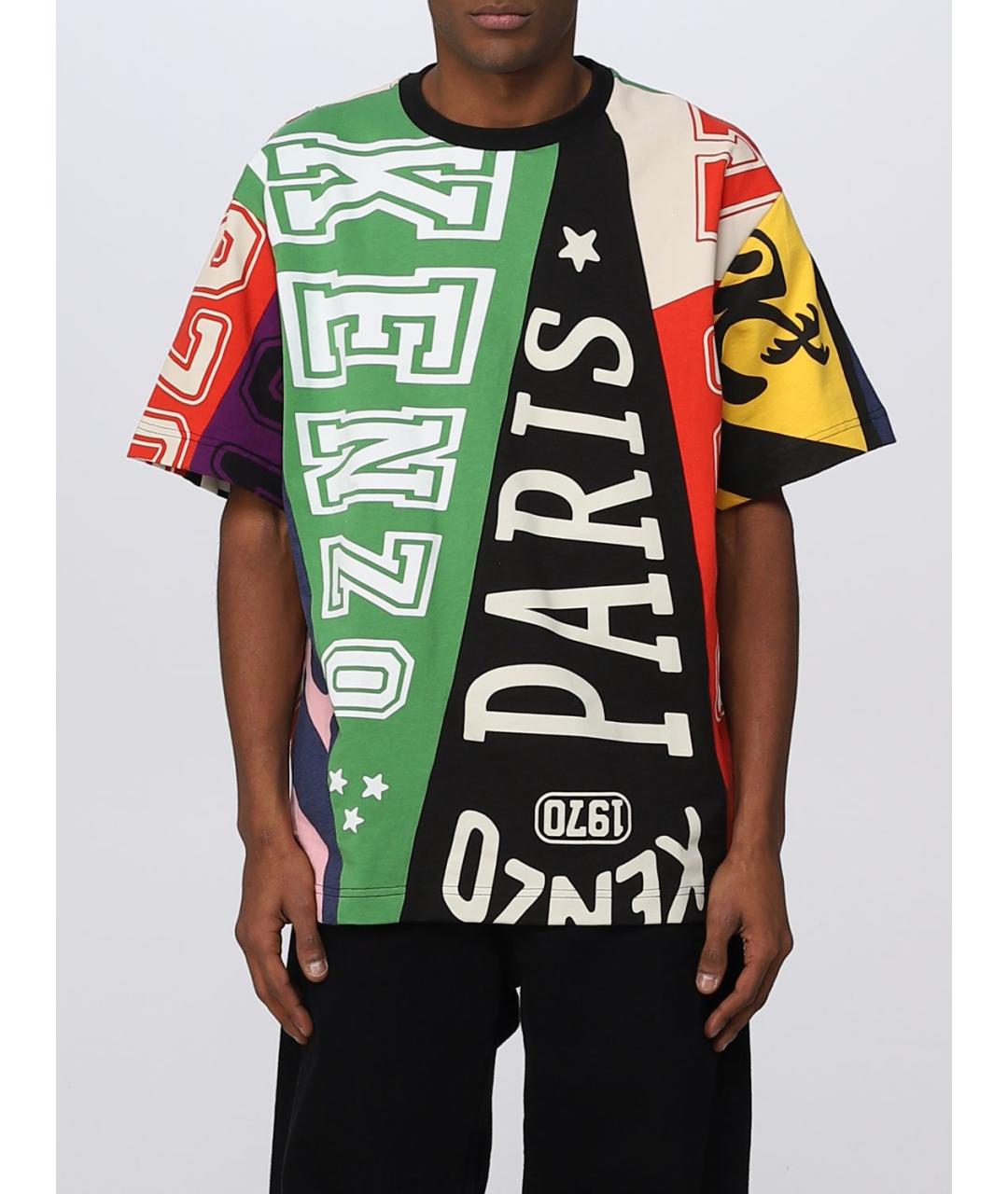 KENZO Мульти хлопковая футболка, фото 2