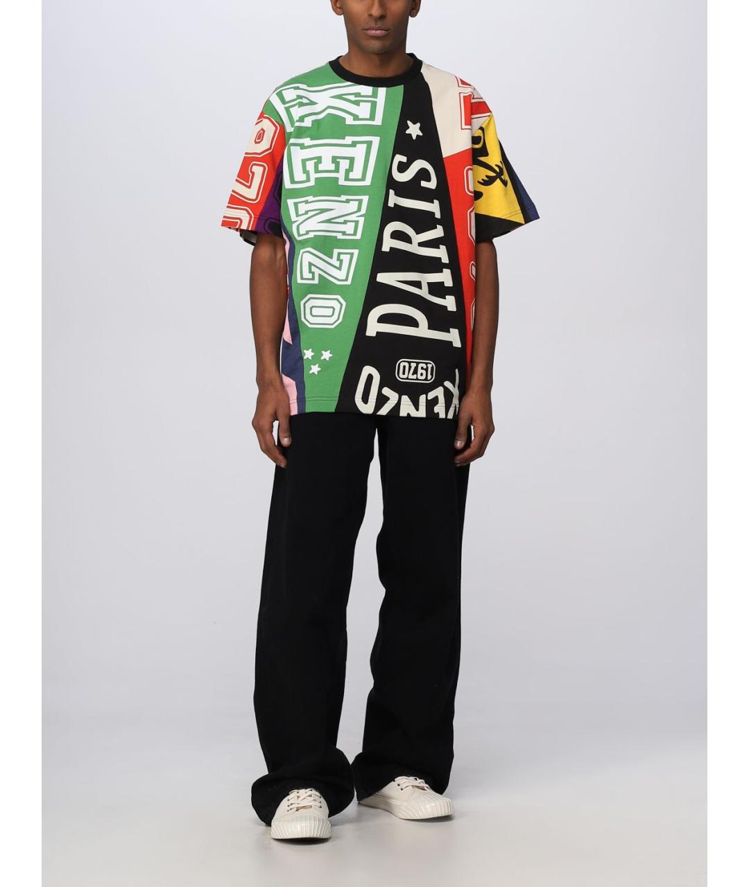 KENZO Мульти хлопковая футболка, фото 3