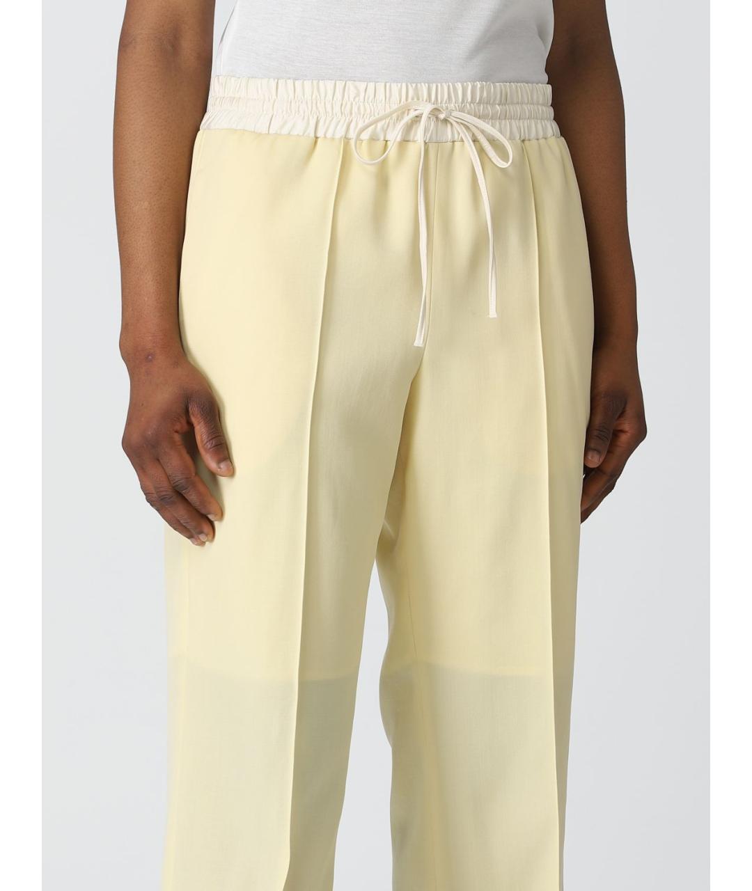 JIL SANDER Желтые прямые брюки, фото 5