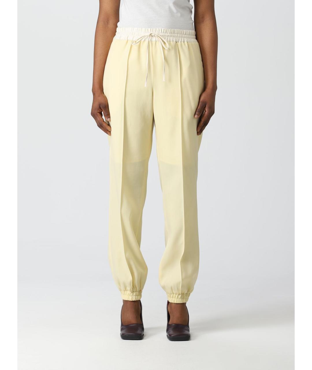 JIL SANDER Желтые прямые брюки, фото 2