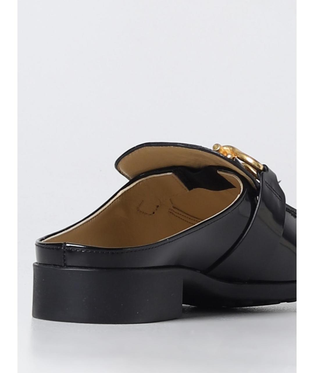 BOTTEGA VENETA Черные сабо из лакированной кожи, фото 3