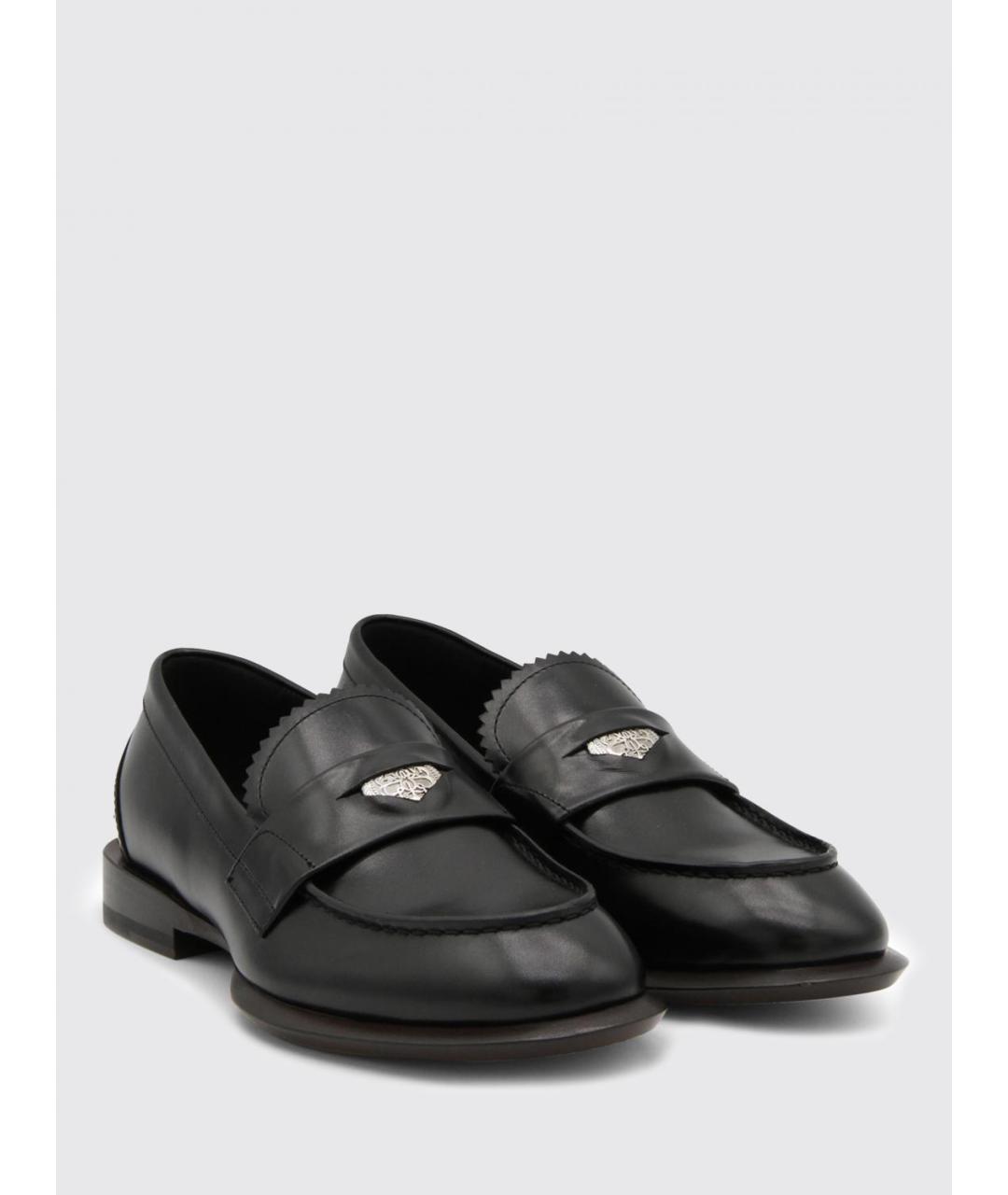 ALEXANDER MCQUEEN Черные кожаные лоферы, фото 2