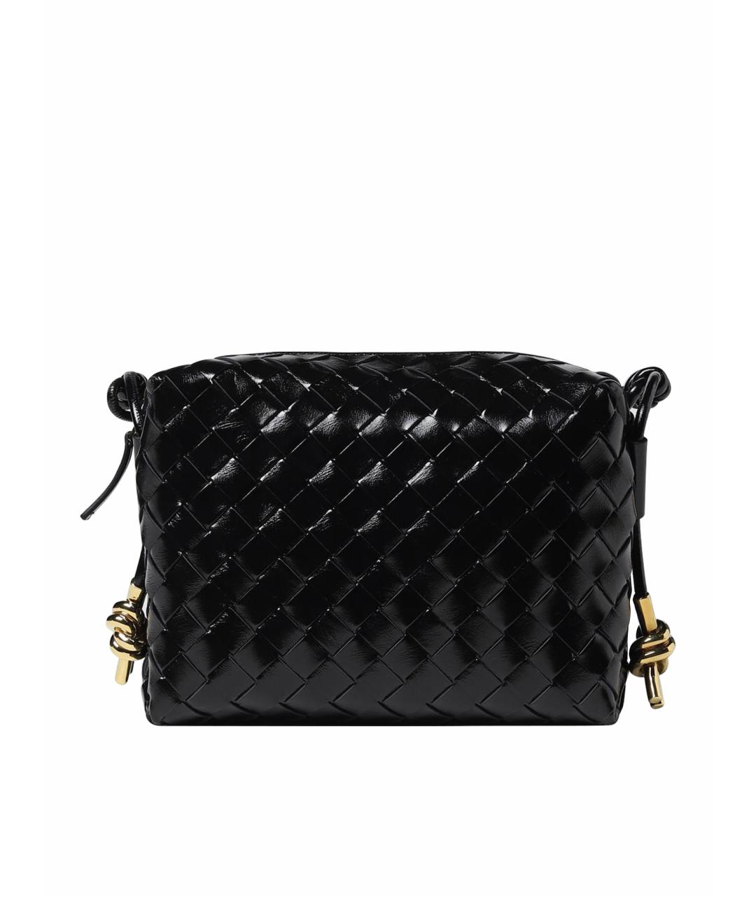 BOTTEGA VENETA Черная кожаная сумка через плечо, фото 1