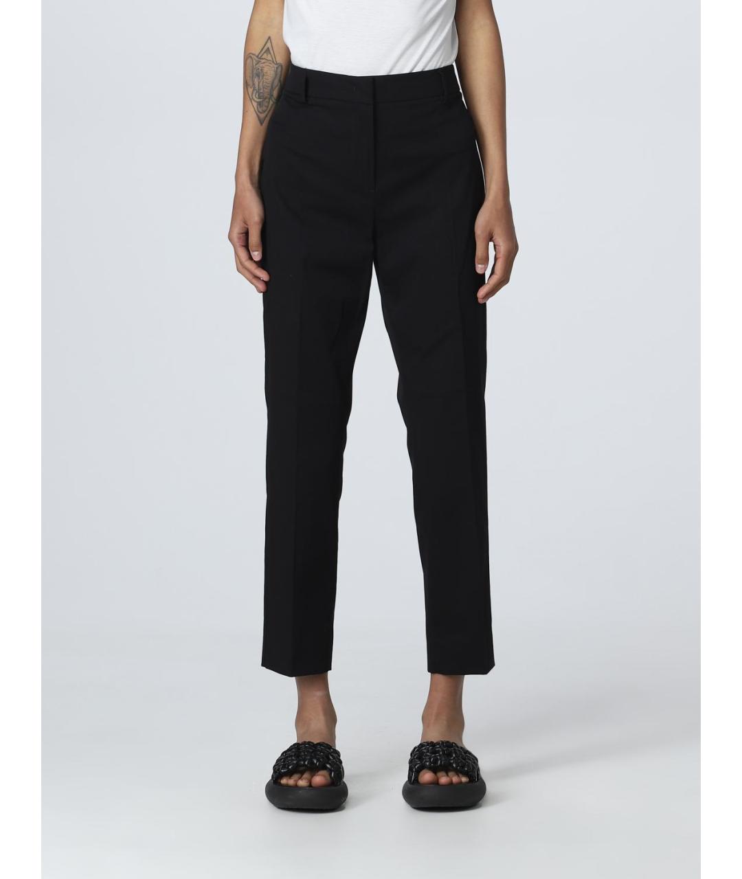 WEEKEND MAX MARA Черные прямые брюки, фото 3