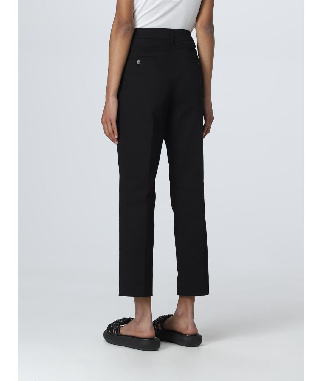 WEEKEND MAX MARA Черные прямые брюки, фото 2
