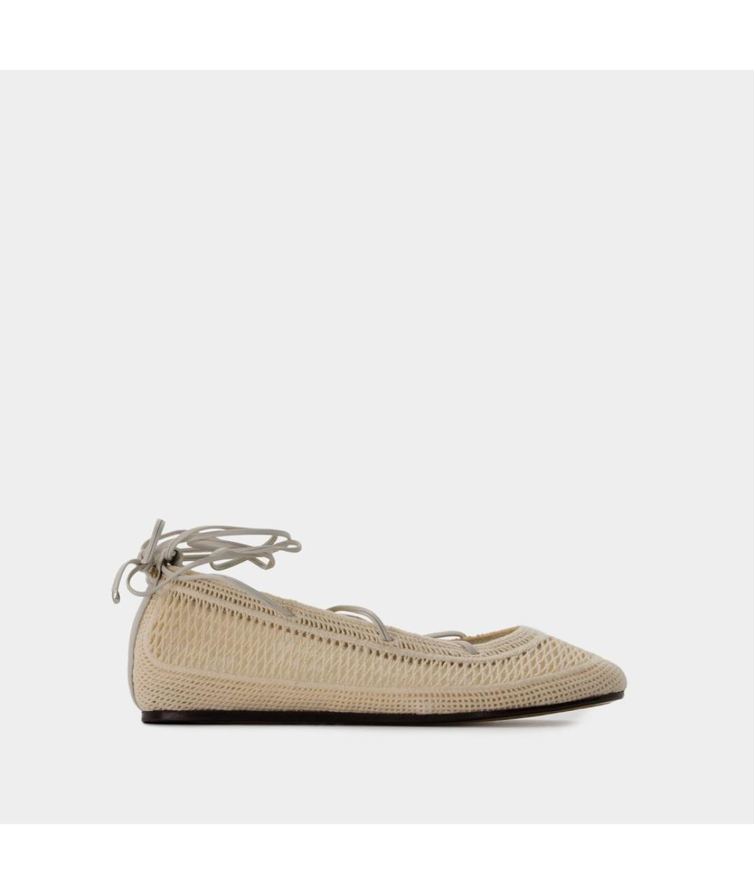 ISABEL MARANT Бежевые текстильные балетки, фото 5