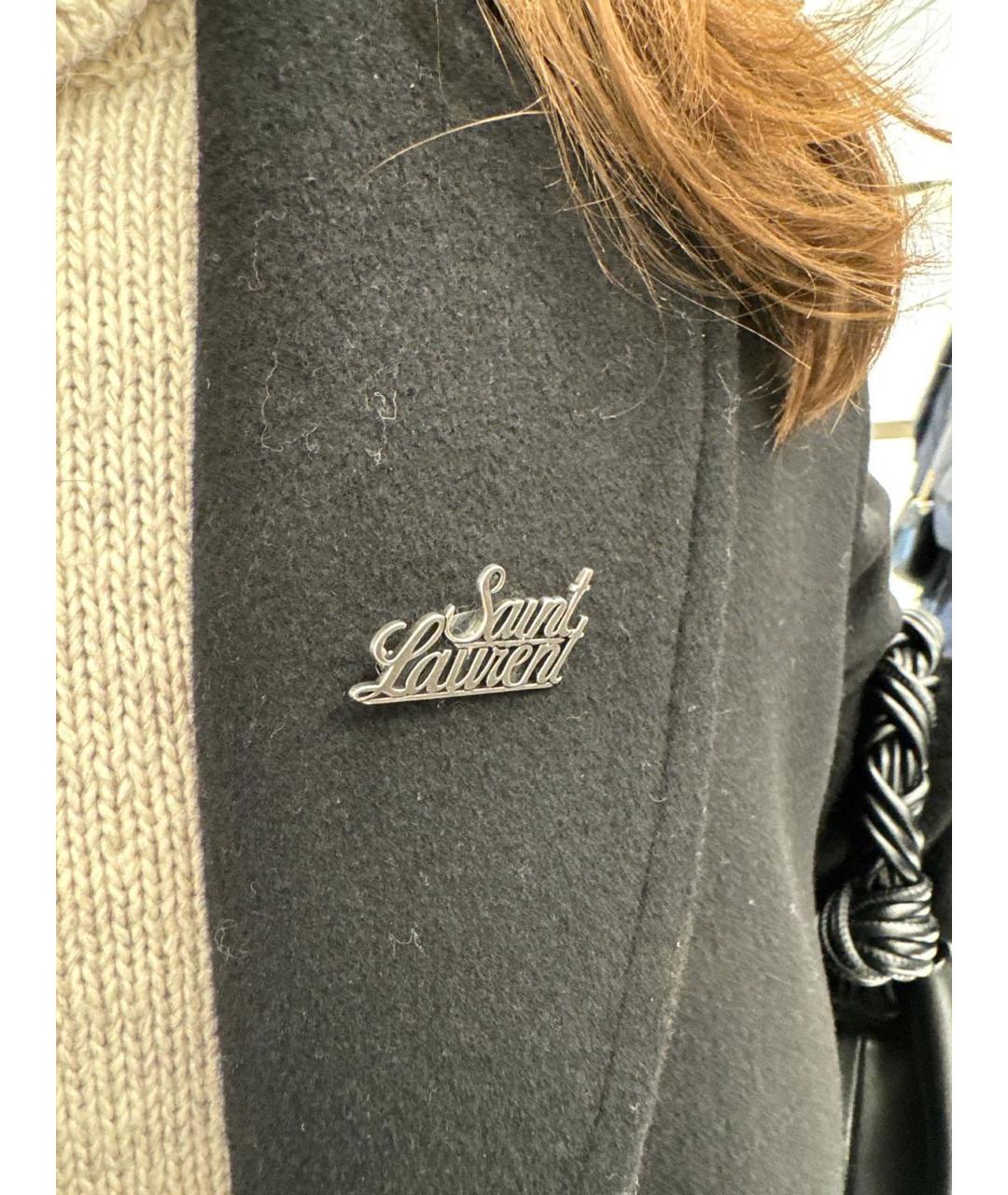 SAINT LAURENT Серебряная металлическая булавка / брошь, фото 2