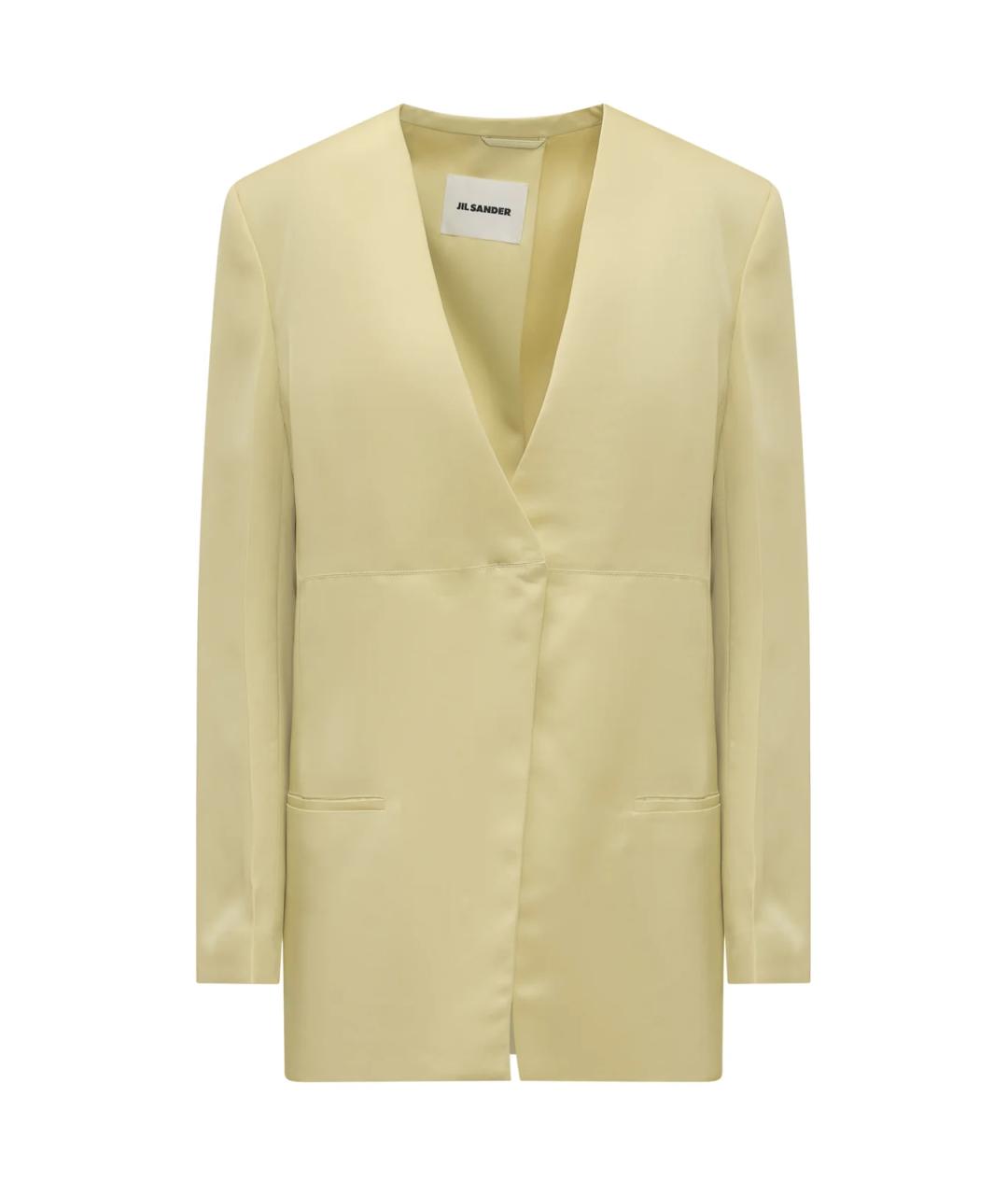 JIL SANDER Желтый вискозный жакет/пиджак, фото 1