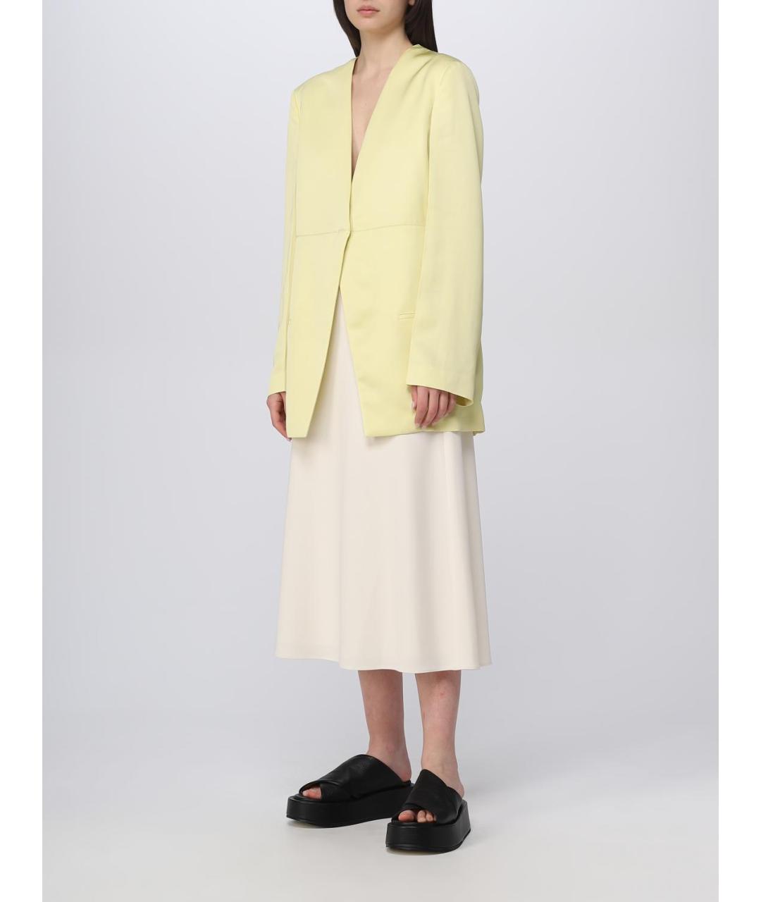 JIL SANDER Желтый вискозный жакет/пиджак, фото 3