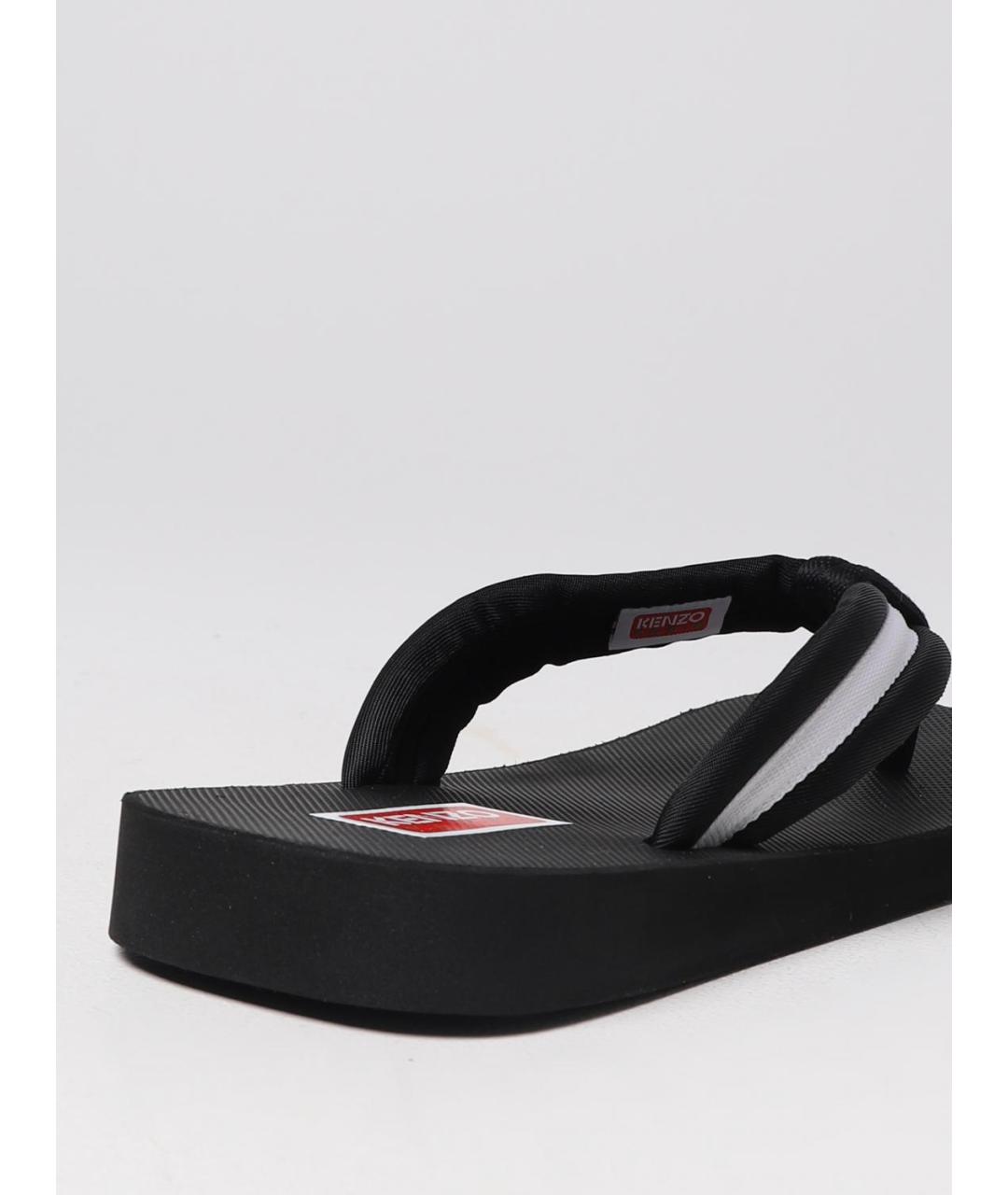 KENZO Черные шлепанцы, фото 3