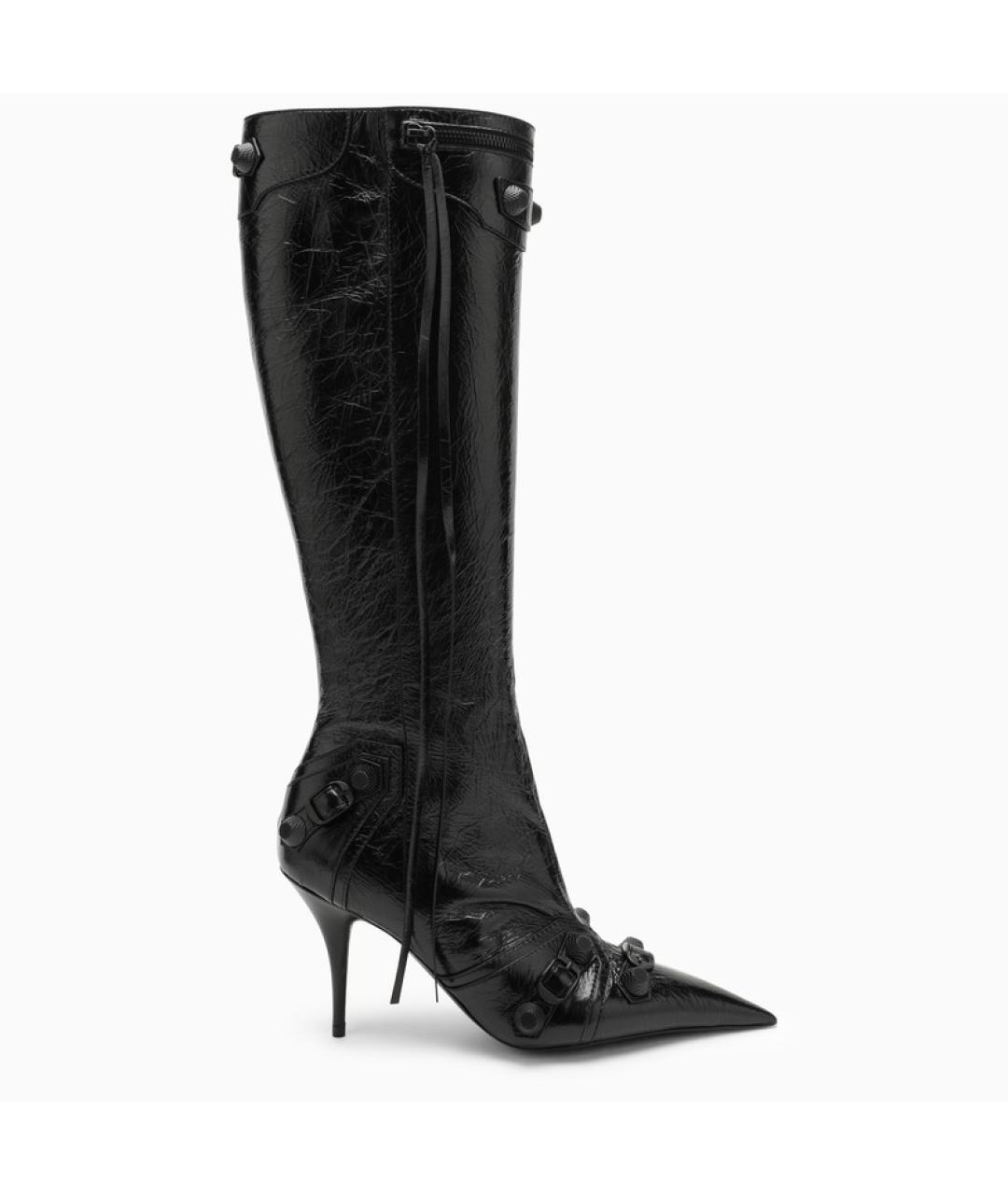 BALENCIAGA Черные кожаные сапоги, фото 6