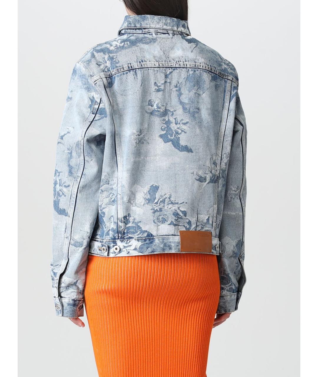 OFF-WHITE Голубая хлопковая куртка, фото 4