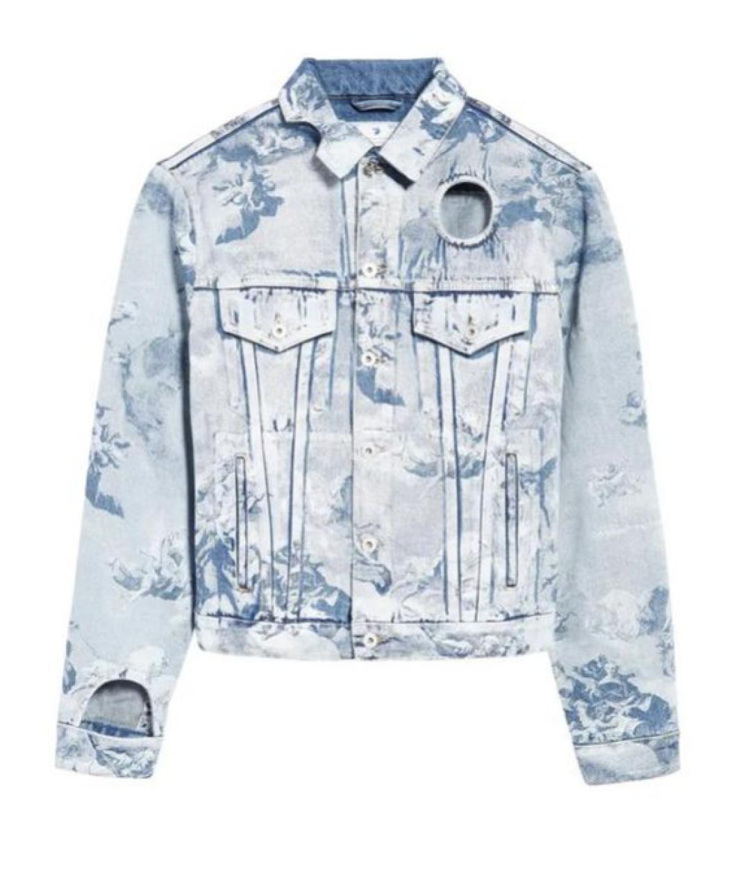 OFF-WHITE Голубая хлопковая куртка, фото 1