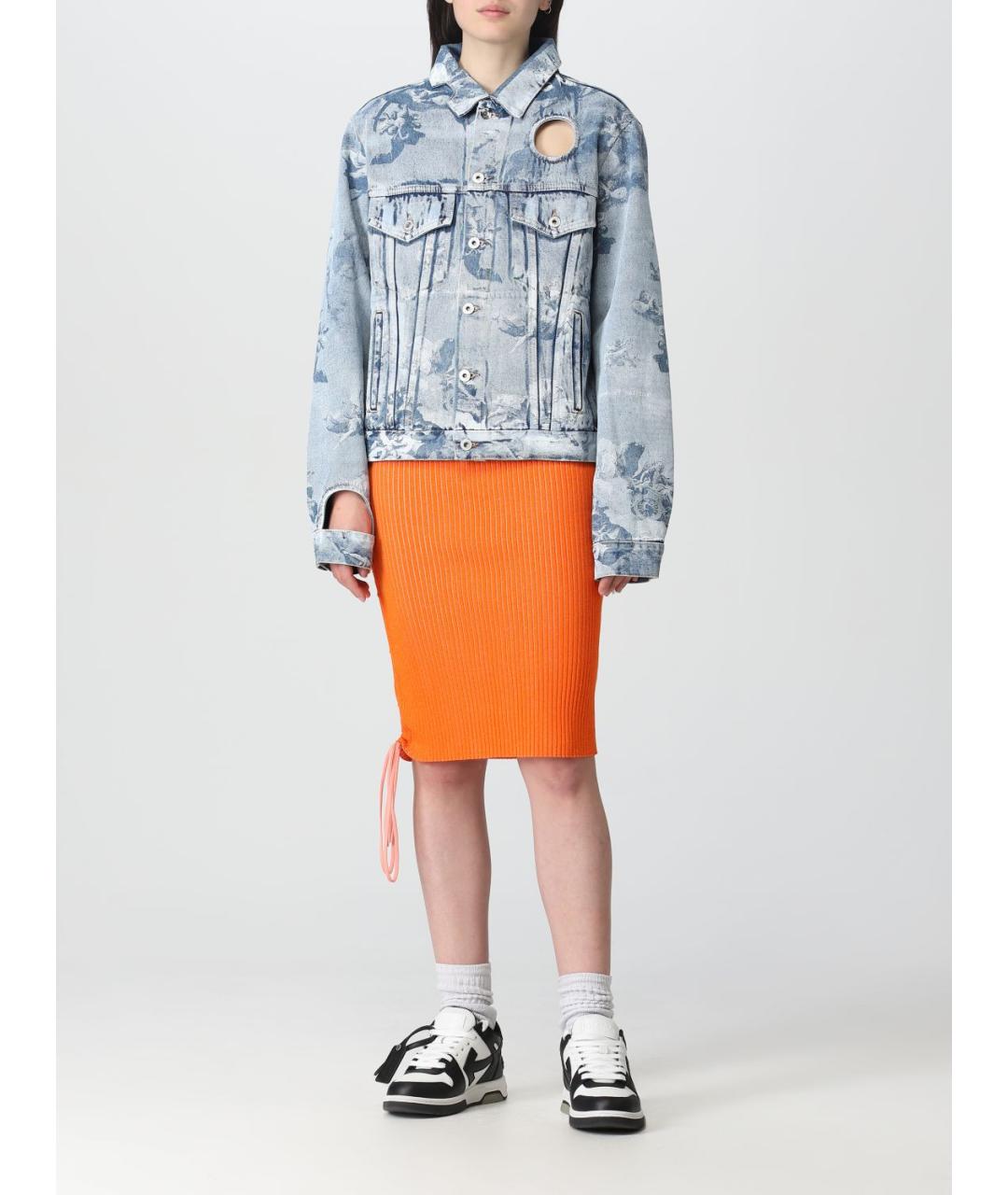 OFF-WHITE Голубая хлопковая куртка, фото 3
