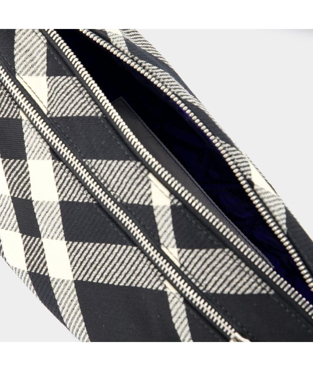 BURBERRY Черная синтетическая сумка через плечо, фото 4