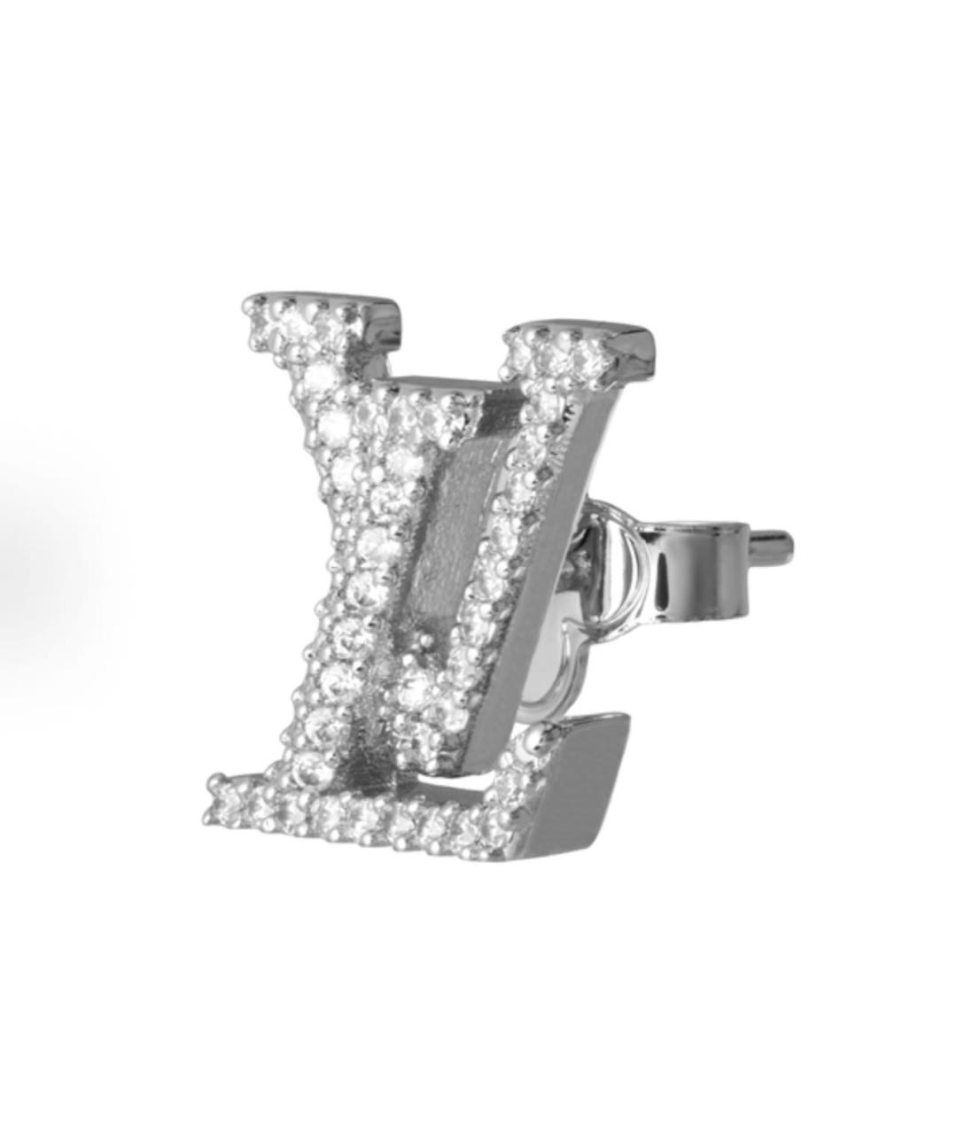LOUIS VUITTON Серебряные металлические серьги, фото 2