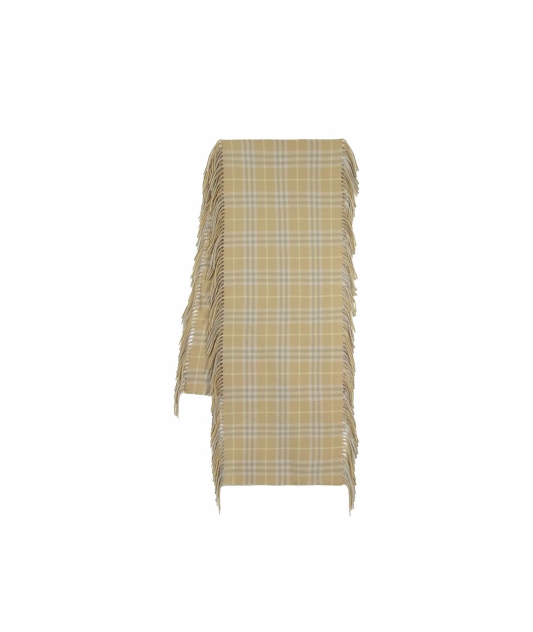 BURBERRY Бежевый кашемировый шарф, фото 1