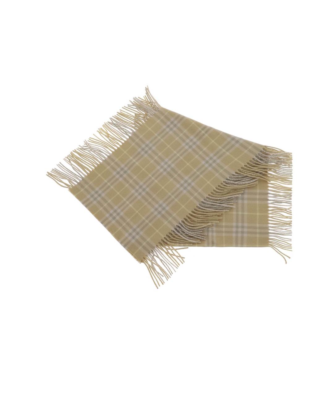 BURBERRY Бежевый кашемировый шарф, фото 4