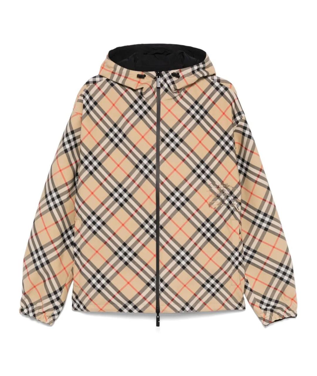 BURBERRY Бежевая полиамидовая куртка, фото 1