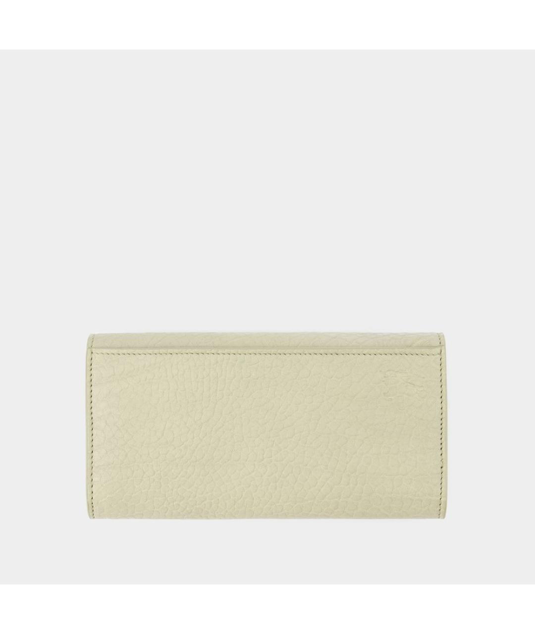 BURBERRY Зеленый кожаный кошелек, фото 2