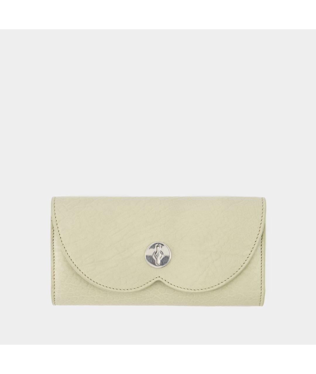 BURBERRY Зеленый кожаный кошелек, фото 4