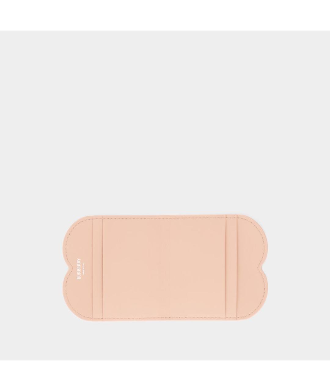 BURBERRY Розовый кожаный кардхолдер, фото 3