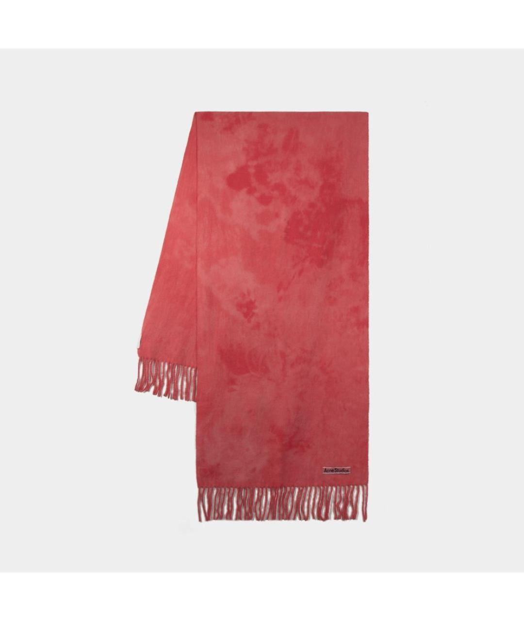 ACNE STUDIOS Розовый шерстяной шарф, фото 3