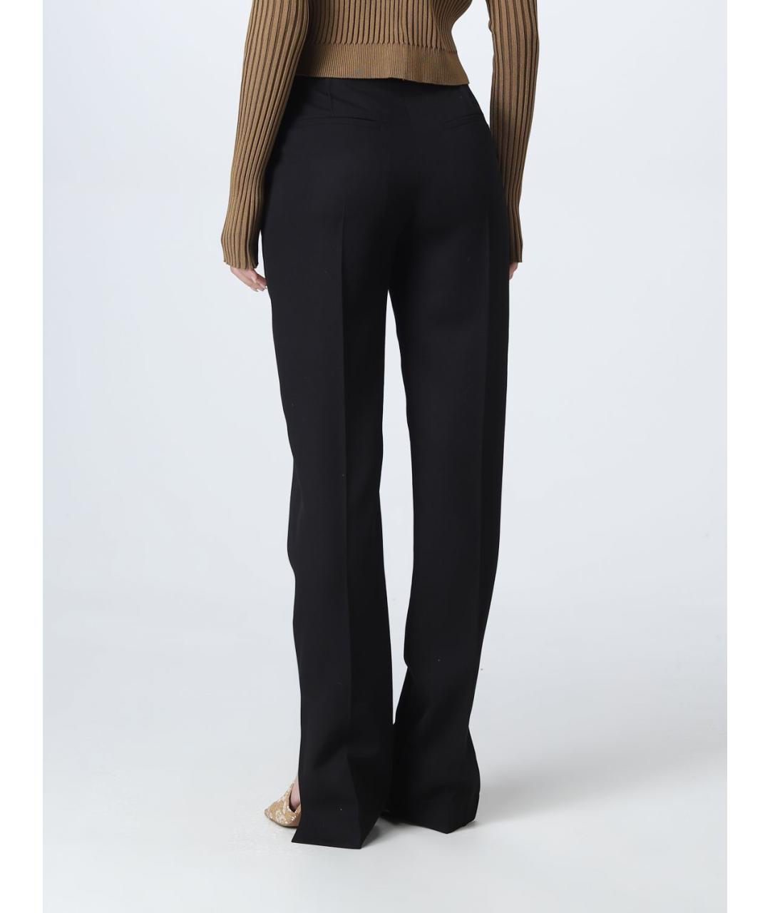 JACQUEMUS Черные шерстяные прямые брюки, фото 4