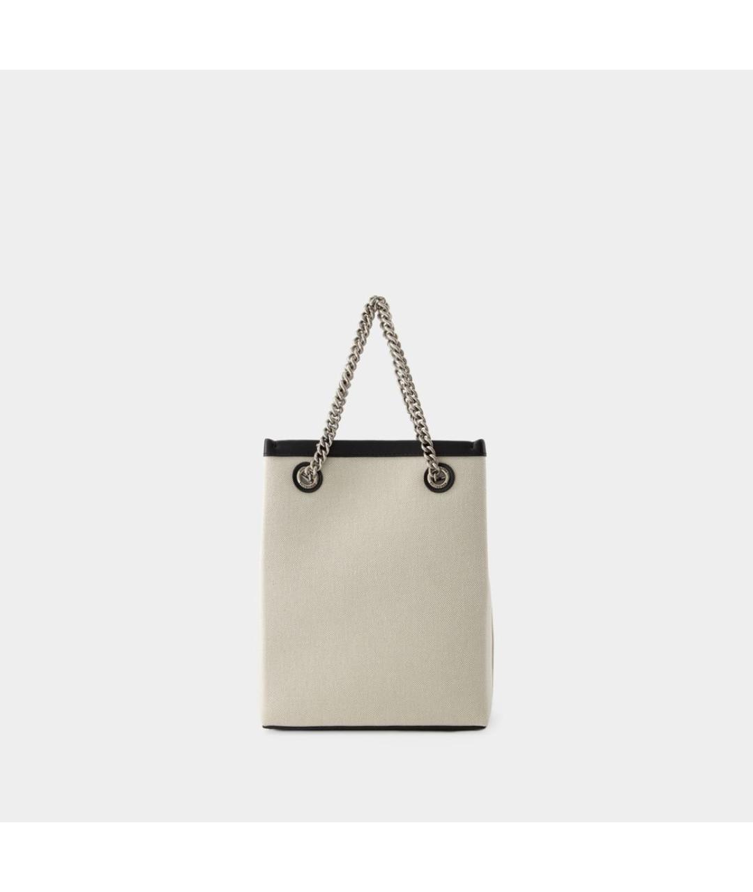 BALENCIAGA Бежевая тканевая сумка тоут, фото 3