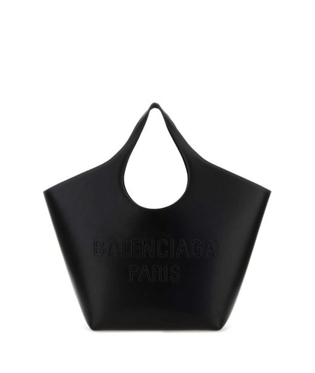 BALENCIAGA Черная кожаная сумка тоут, фото 1