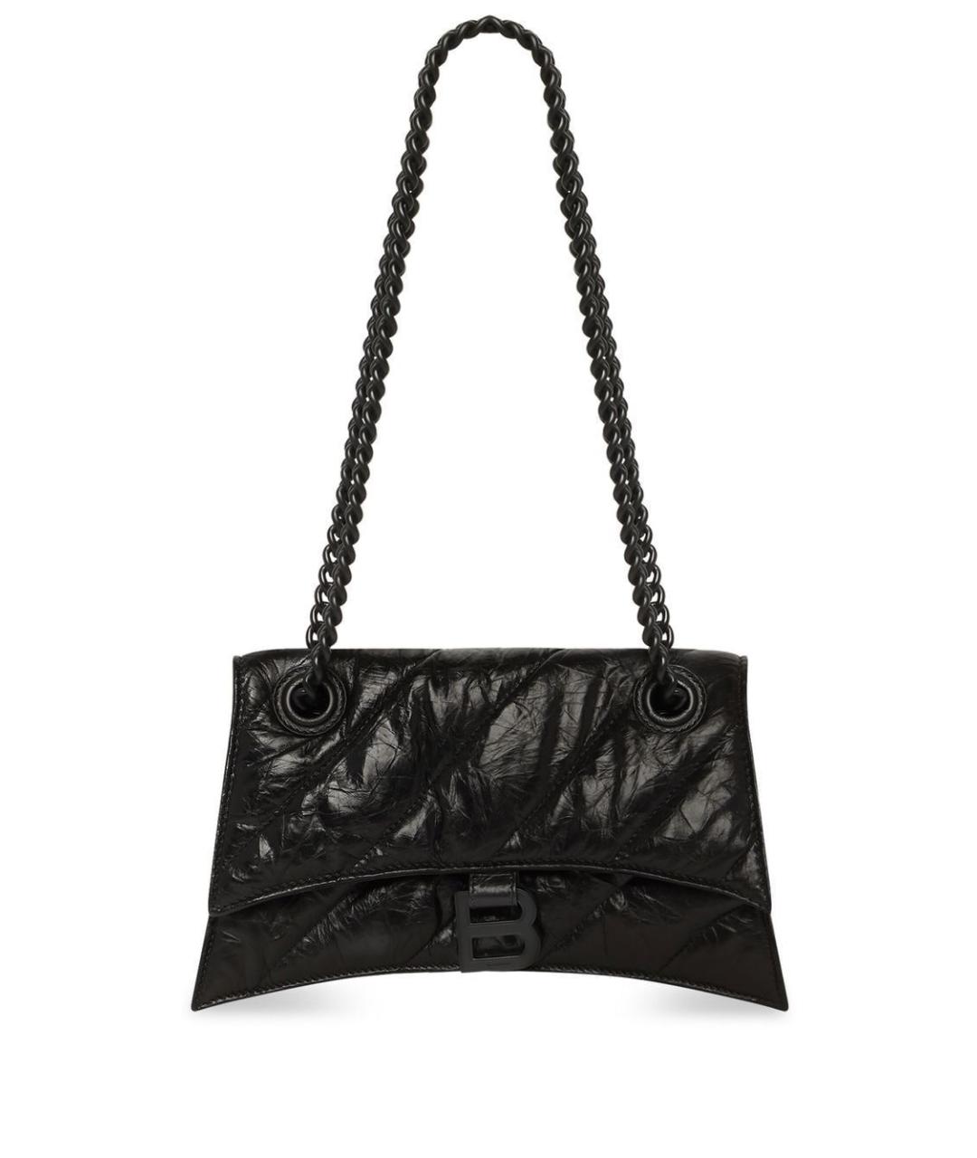BALENCIAGA Черная кожаная сумка через плечо, фото 1