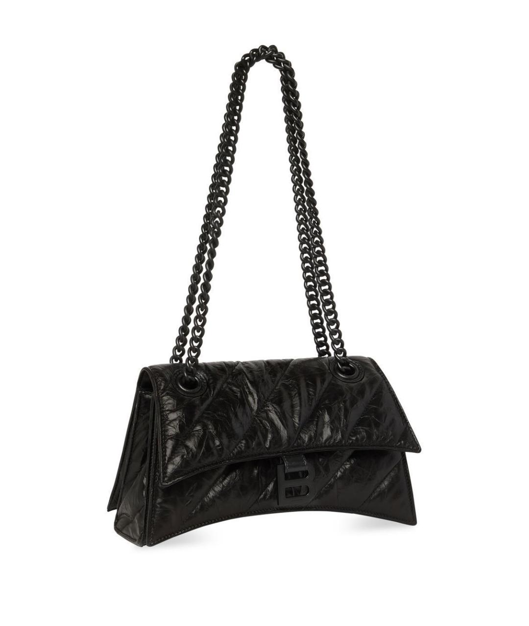 BALENCIAGA Черная кожаная сумка через плечо, фото 3