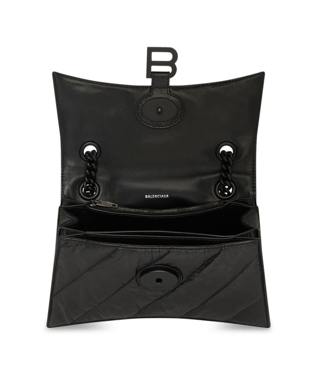 BALENCIAGA Черная кожаная сумка через плечо, фото 5