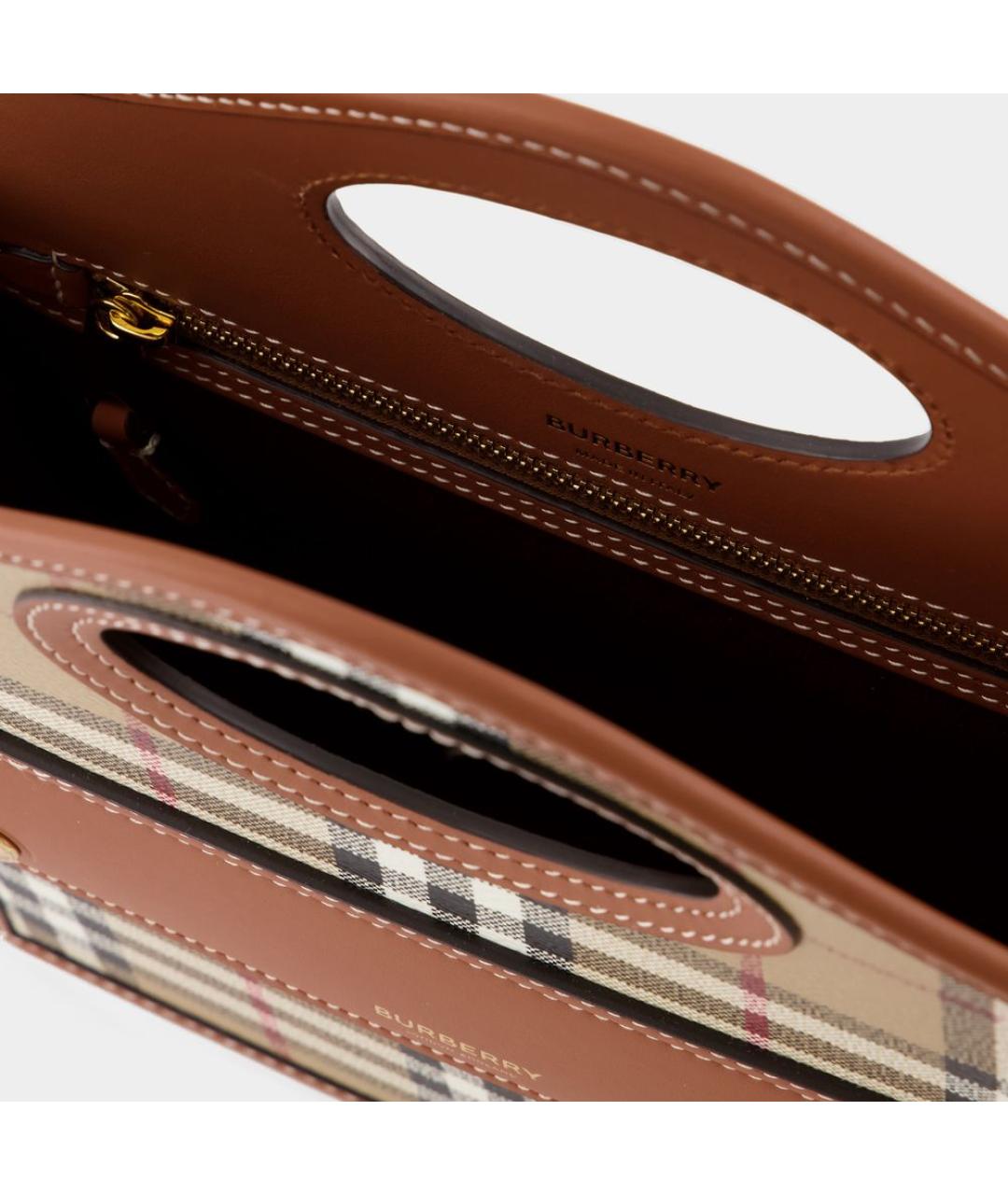 BURBERRY Коричневая сумка с короткими ручками, фото 4