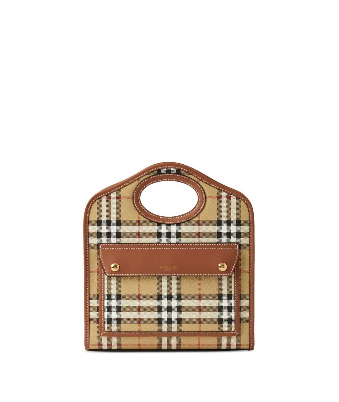 BURBERRY Коричневая сумка с короткими ручками, фото 1