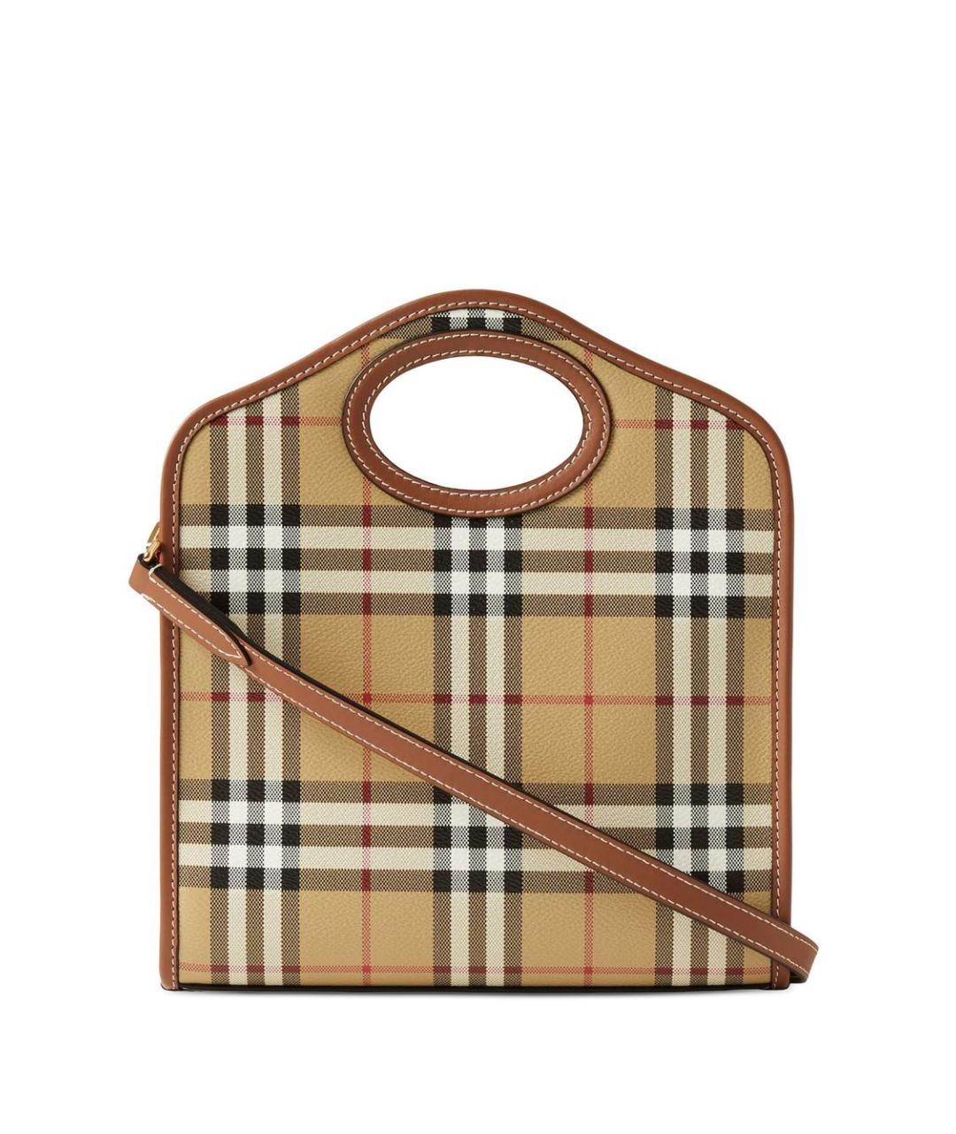 BURBERRY Коричневая сумка с короткими ручками, фото 2
