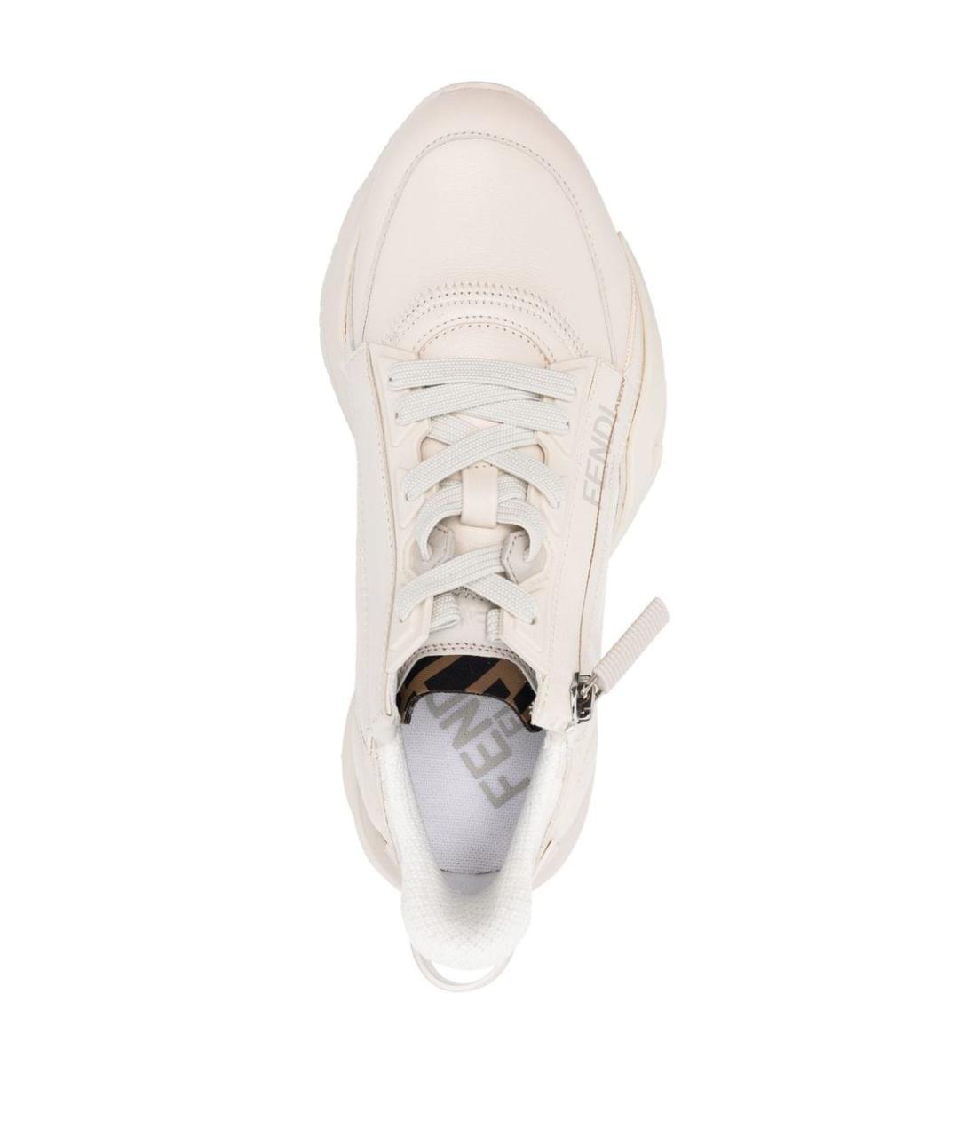 FENDI Бежевые синтетические кроссовки, фото 2