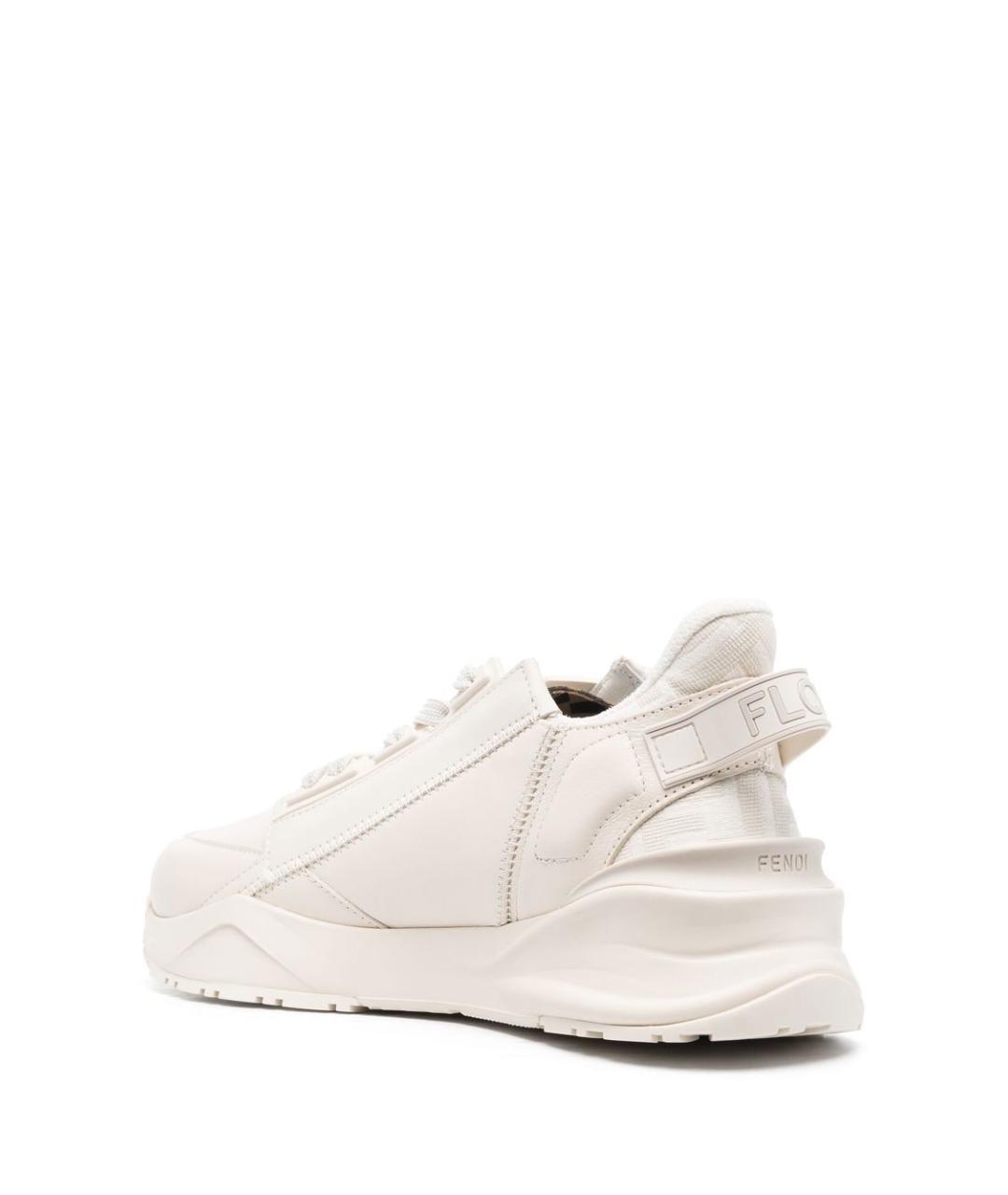 FENDI Бежевые синтетические кроссовки, фото 3