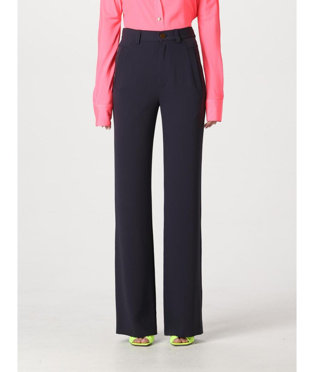 VIVIENNE WESTWOOD Синие синтетические прямые брюки, фото 2