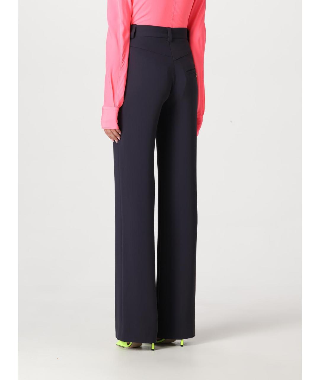VIVIENNE WESTWOOD Синие синтетические прямые брюки, фото 4