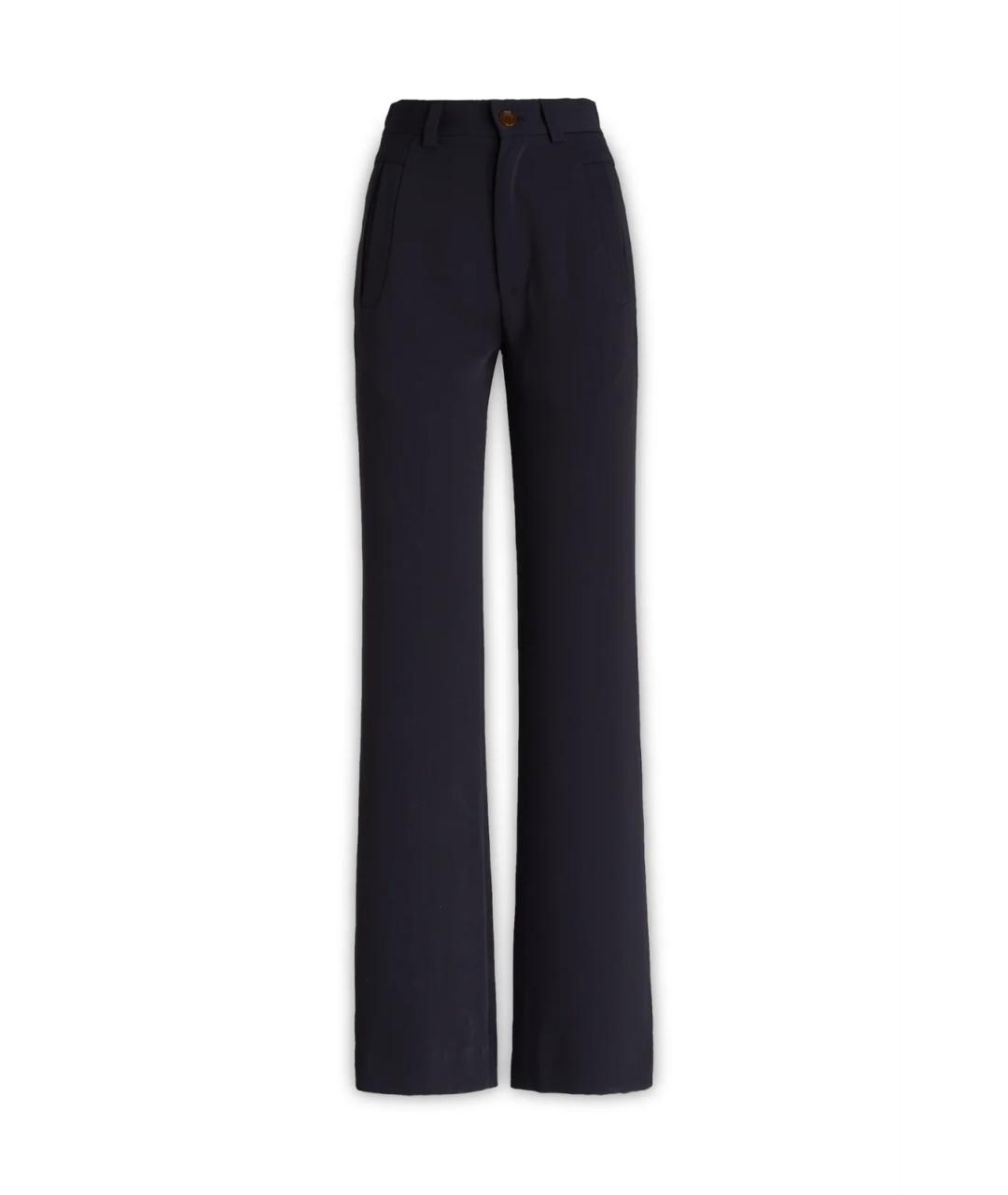 VIVIENNE WESTWOOD Синие синтетические прямые брюки, фото 1