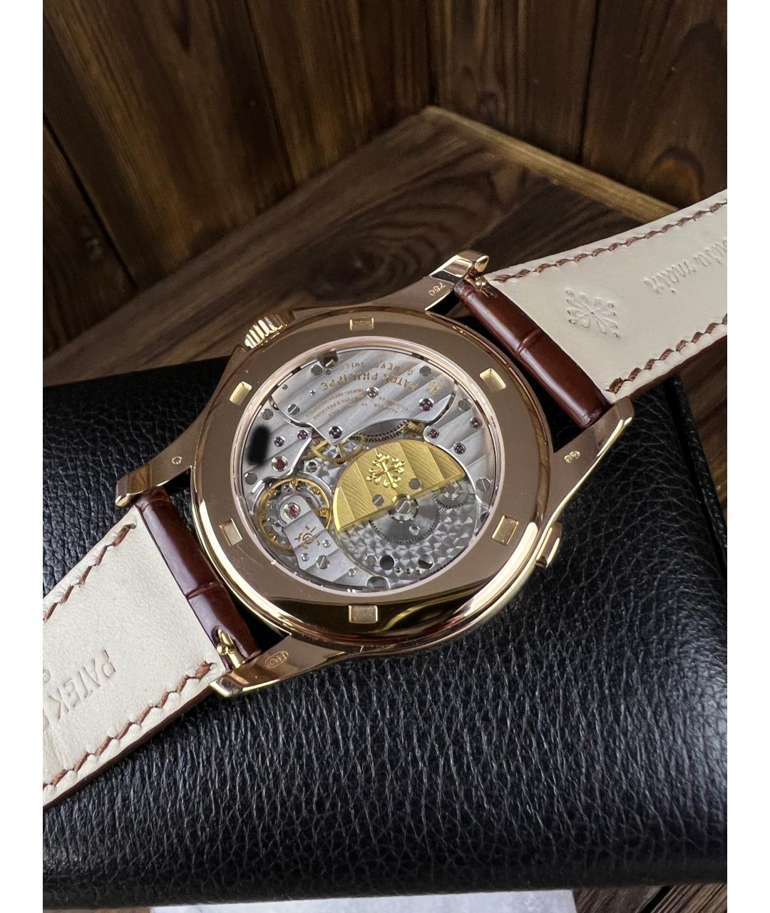 PATEK PHILIPPE Коричневые часы из розового золота, фото 4