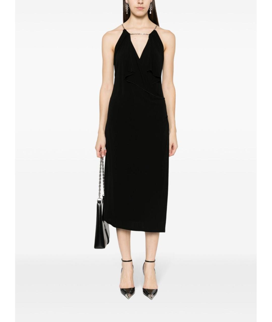 GIVENCHY Черное вискозное повседневное платье, фото 3