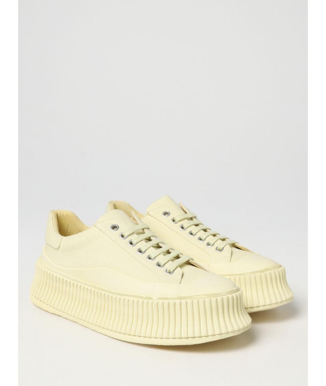 JIL SANDER Желтые текстильные кеды, фото 2